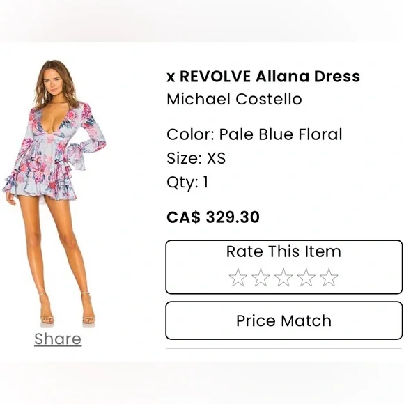 Michael Costello Pink and Blue Robe Intimates - Picture 4 of 13